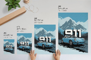 Vintage poszter Jízda na horách