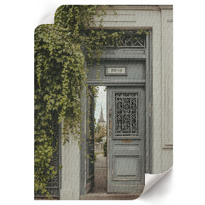 Retro plakát Zelené dveře