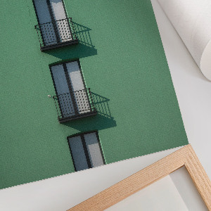 Vintage poszter Zelená fasáda