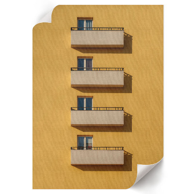 Retro poszter Žlutá architektura