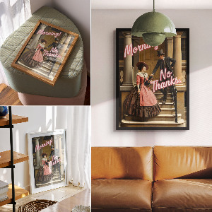 Vintage poszter Dobré ráno! Ne, děkuji.