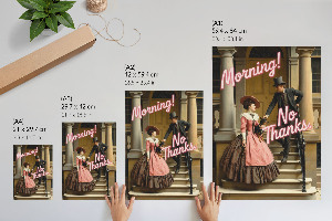 Vintage poszter Dobré ráno! Ne, děkuji.