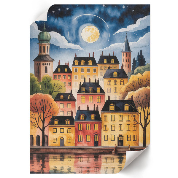 Vintage poszter Noční město