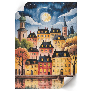 Vintage poszter Noční město