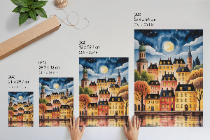 Vintage poszter Noční město