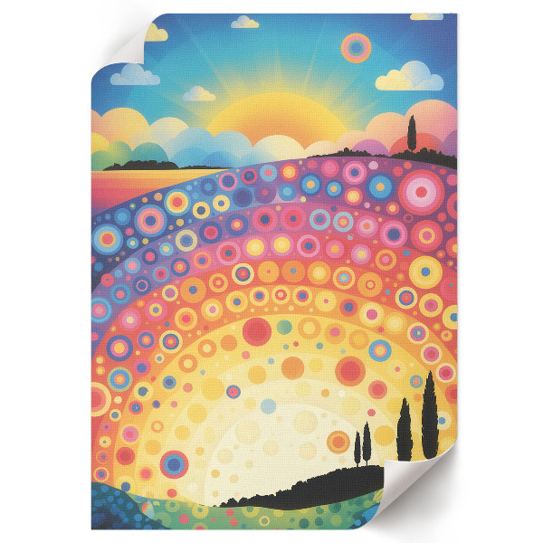 Retro poszter Duhové vzory