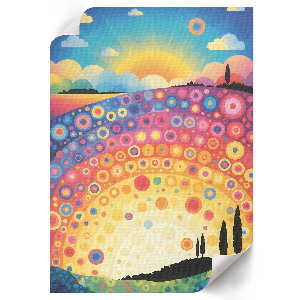 Retro poszter Duhové vzory