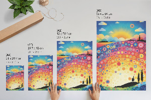 Retro poszter Duhové vzory