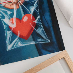 Retro poszter Srdce v sáčku