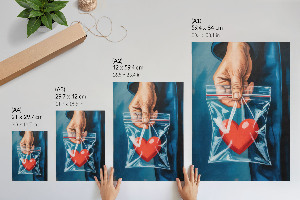 Retro poszter Srdce v sáčku