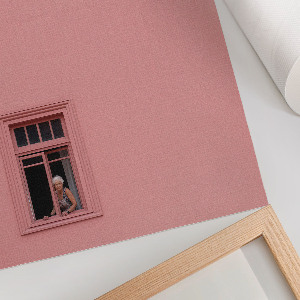 Retro plakát Růžové okno