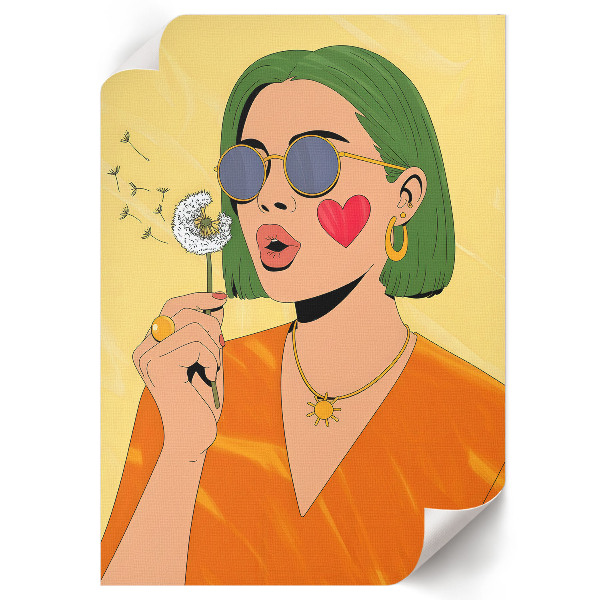 Retro plakát Barevný portrét