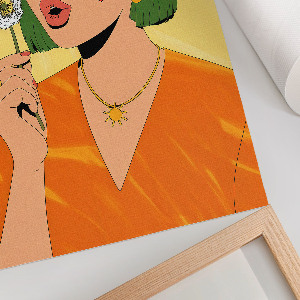 Retro plakát Barevný portrét