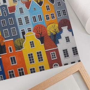 Vintage poszter Barevné činžovní domy