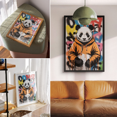 Retro poszter Graffiti s pandou