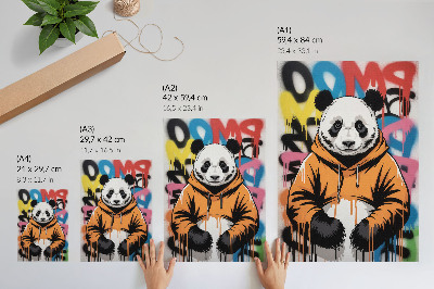Retro poszter Graffiti s pandou