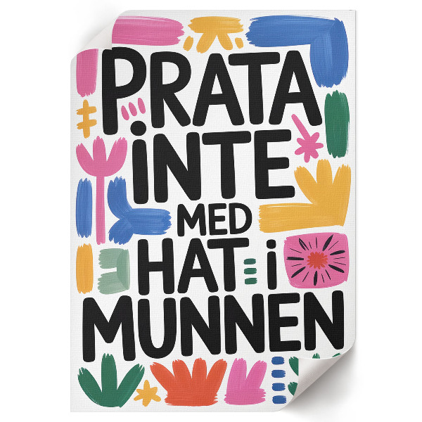 Vintage poszter Text a barvy