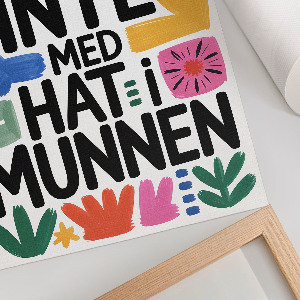 Vintage poszter Text a barvy