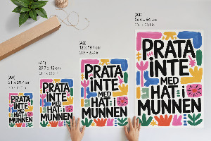 Vintage poszter Text a barvy