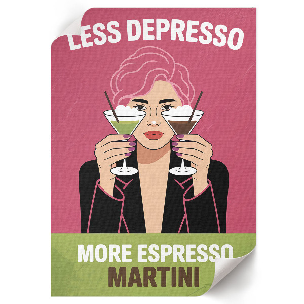 Vintage poszter Koktejlový pop-art