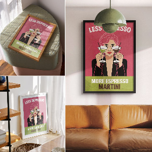 Vintage poszter Koktejlový pop-art