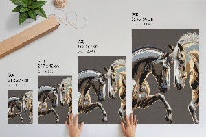 Retro poszter Dva koně