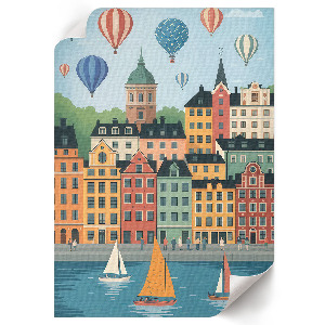 Retro plakát Městská scéna