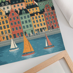 Retro plakát Městská scéna