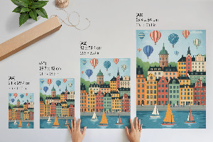 Retro plakát Městská scéna