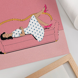 Retro poszter Růžová relaxace