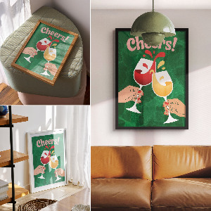 Retro plakát Přípitek na život