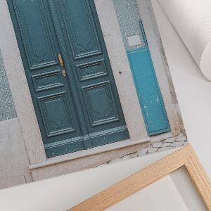 Vintage poszter Modré dveře