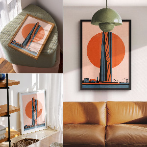 Vintage poszter Město budoucnosti