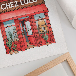 Retro poszter Krásná kavárna