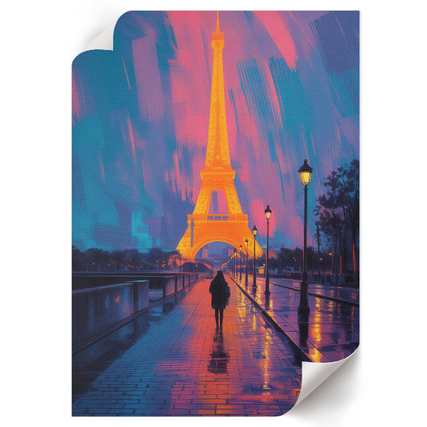 Retro poszter Noční panorama