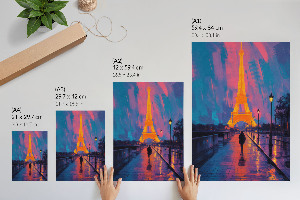 Retro poszter Noční panorama