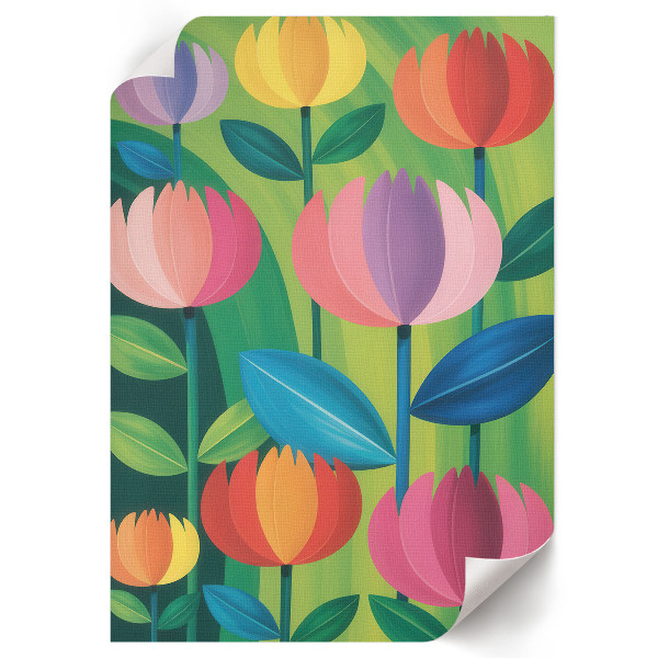 Vintage poszter Barevné květiny