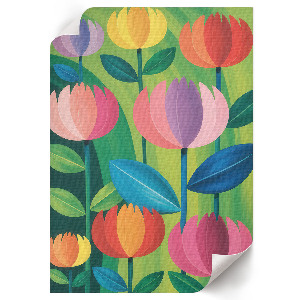 Vintage poszter Barevné květiny