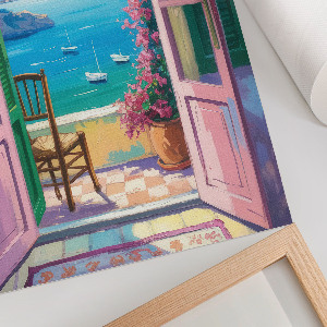 Retro plakát Dveře na balkon