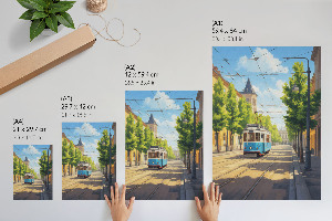 Retro poszter Městská krajina