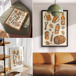 Vintage poszter Pivní svět