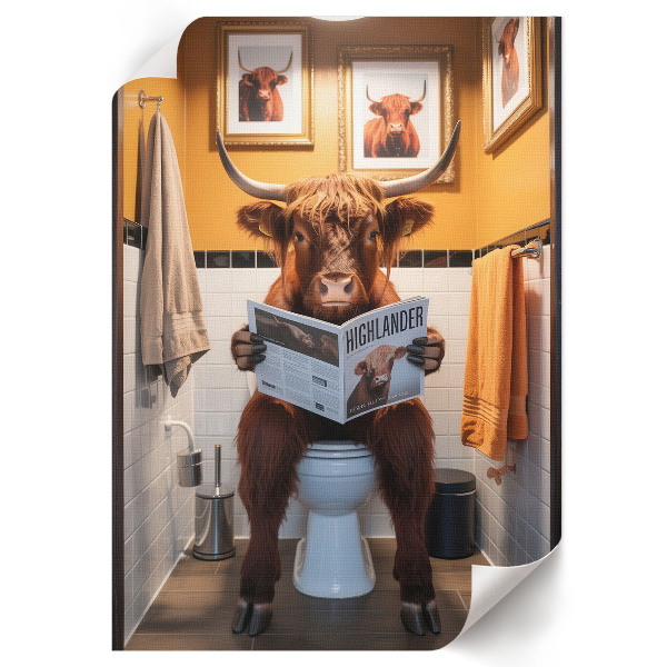 Retro plakát Buvol na záchodě