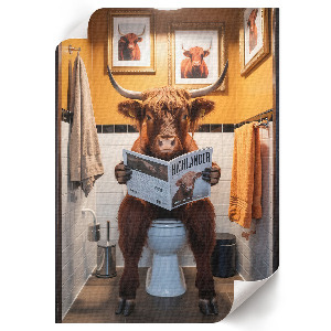 Retro plakát Buvol na záchodě