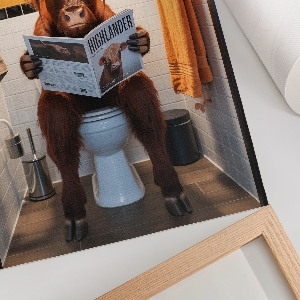 Retro plakát Buvol na záchodě