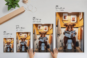 Retro plakát Buvol na záchodě