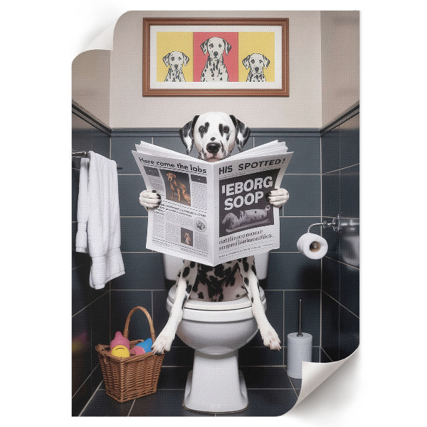 Poszter kép Dalmatin na záchodě