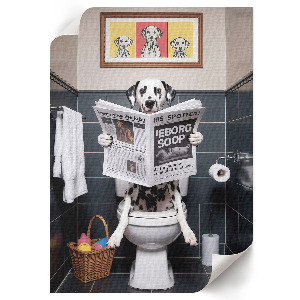 Poszter kép Dalmatin na záchodě