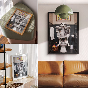 Poszter kép Dalmatin na záchodě