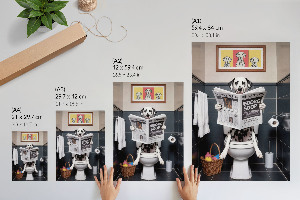 Poszter kép Dalmatin na záchodě