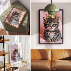 Vintage poszter Kočka v koruně